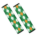 Saint Patrick's Day Argyle Pattern Print Car Seat Belt Covers