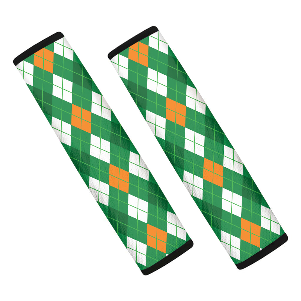 Saint Patrick's Day Argyle Pattern Print Car Seat Belt Covers