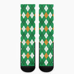 Saint Patrick's Day Argyle Pattern Print Crew Socks