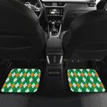 Saint Patrick's Day Argyle Pattern Print Front and Back Car Floor Mats