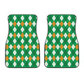 Saint Patrick's Day Argyle Pattern Print Front Car Floor Mats