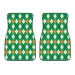 Saint Patrick's Day Argyle Pattern Print Front Car Floor Mats