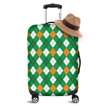 Saint Patrick's Day Argyle Pattern Print Luggage Cover