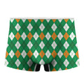 Saint Patrick's Day Argyle Pattern Print Men's Boxer Briefs