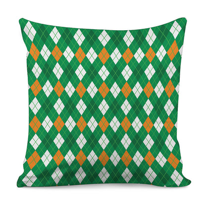 Saint Patrick's Day Argyle Pattern Print Pillow Cover