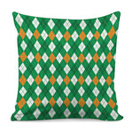 Saint Patrick's Day Argyle Pattern Print Pillow Cover