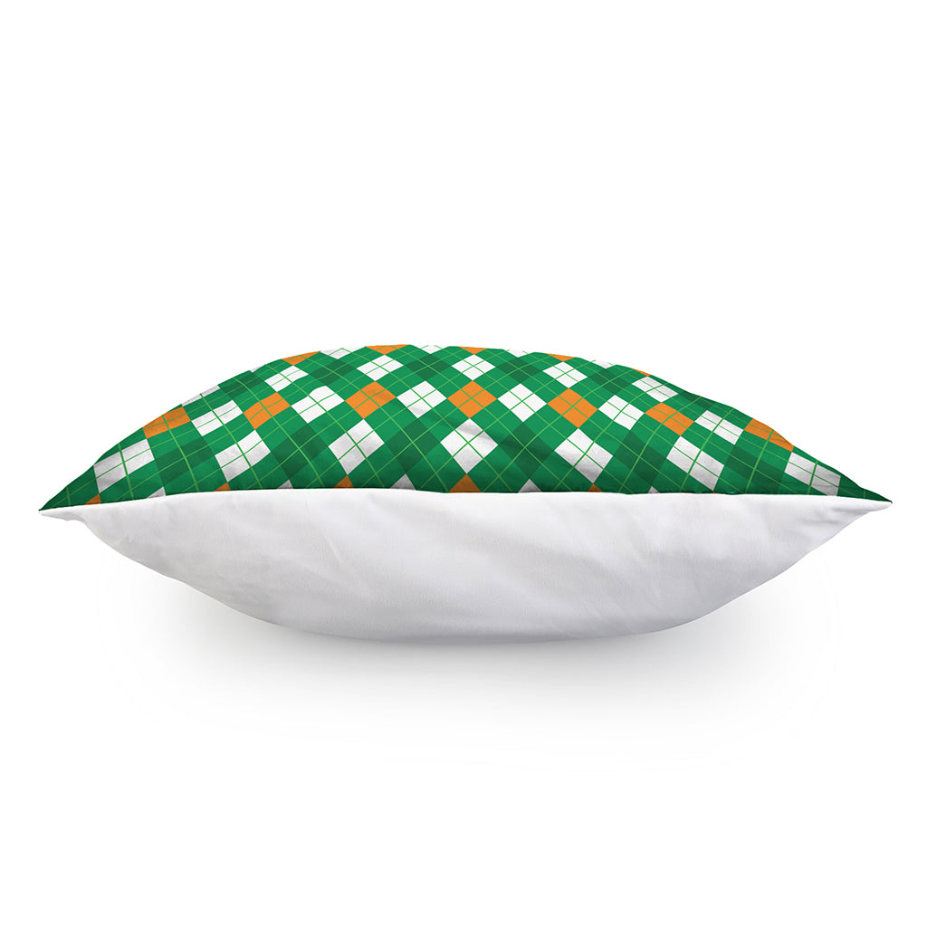 Saint Patrick's Day Argyle Pattern Print Pillow Cover