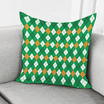 Saint Patrick's Day Argyle Pattern Print Pillow Cover