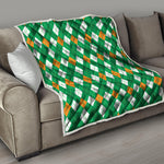 Saint Patrick's Day Argyle Pattern Print Quilt