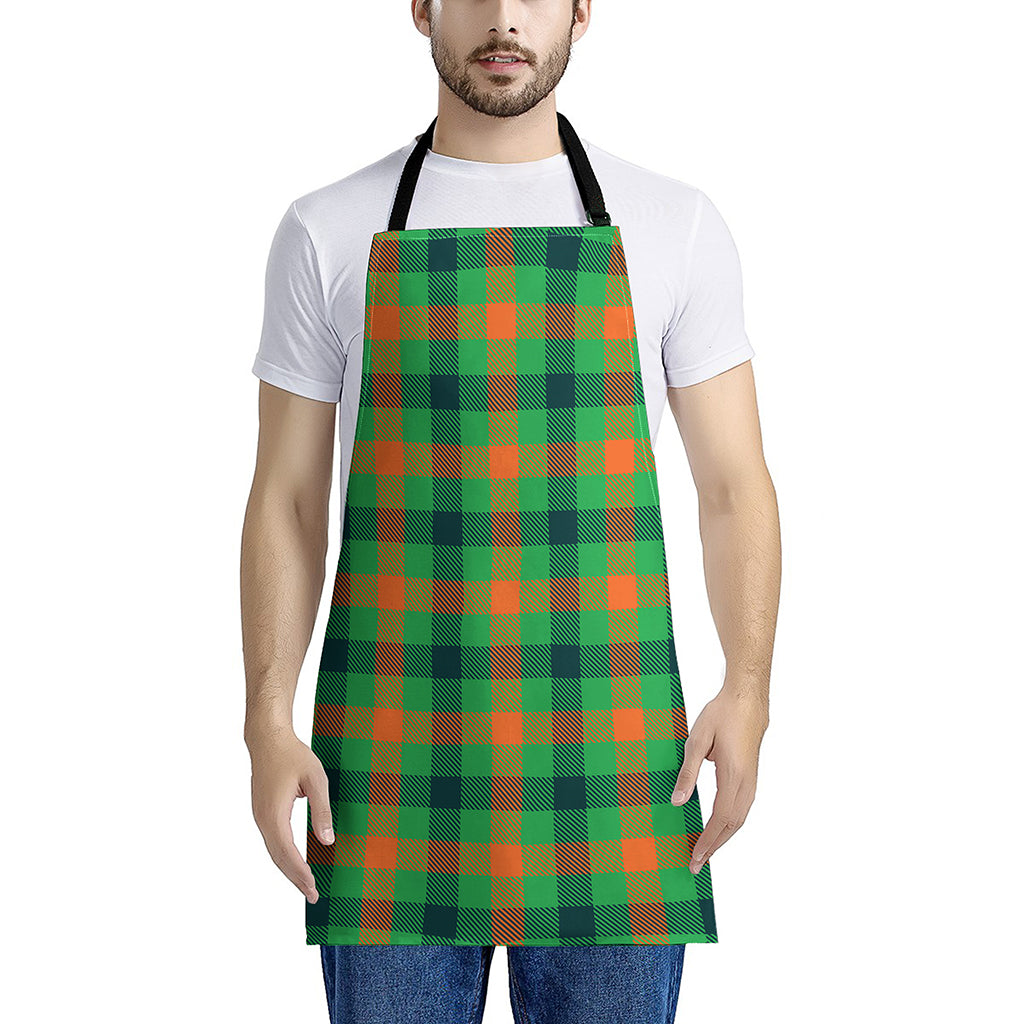 Saint Patrick's Day Buffalo Plaid Print Apron