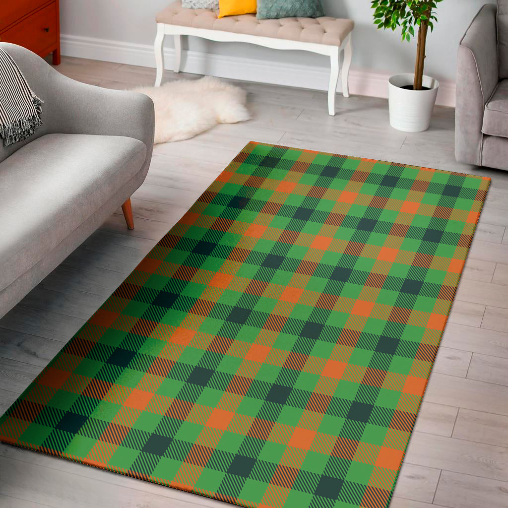 Saint Patrick's Day Buffalo Plaid Print Area Rug