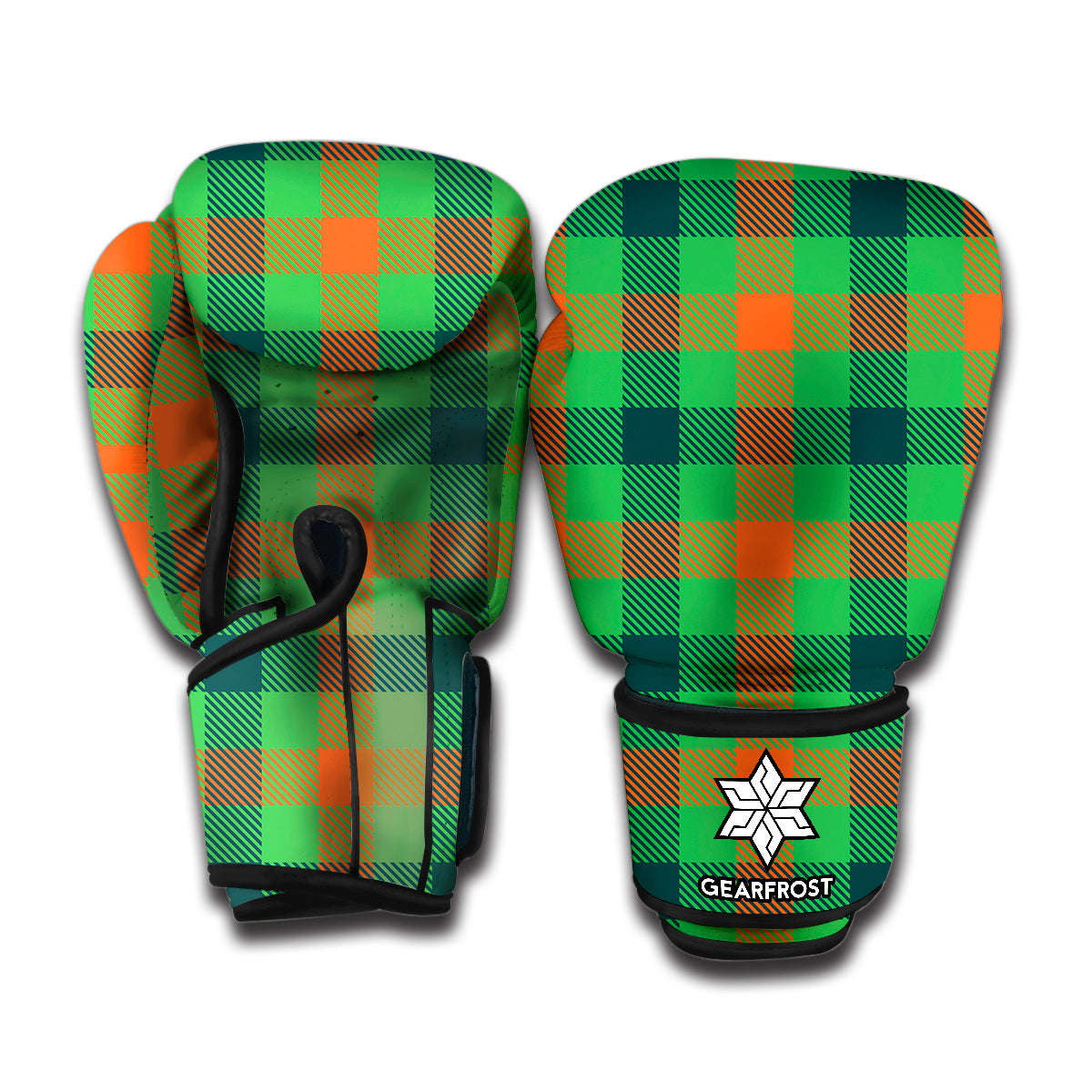Saint Patrick's Day Buffalo Plaid Print Boxing Gloves