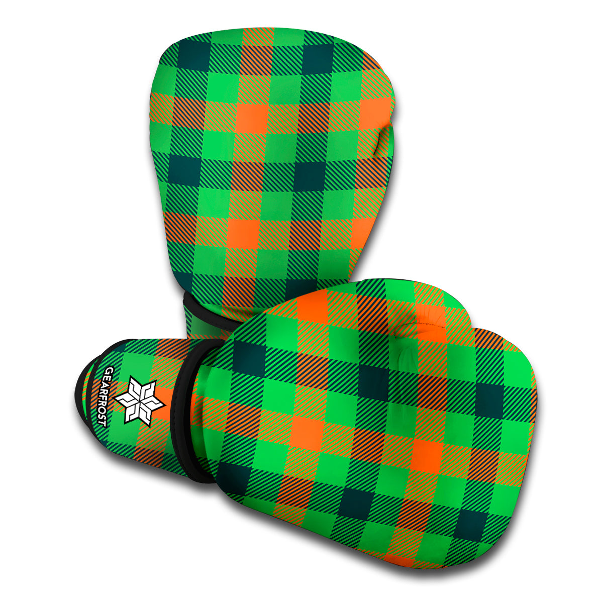 Saint Patrick's Day Buffalo Plaid Print Boxing Gloves