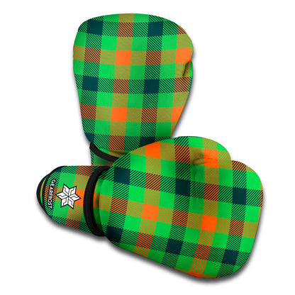 Saint Patrick's Day Buffalo Plaid Print Boxing Gloves