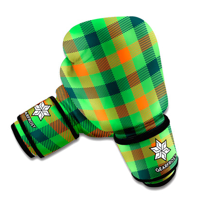 Saint Patrick's Day Buffalo Plaid Print Boxing Gloves
