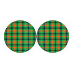 Saint Patrick's Day Buffalo Plaid Print Car Coasters