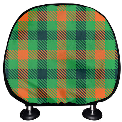 Saint Patrick's Day Buffalo Plaid Print Car Headrest Covers