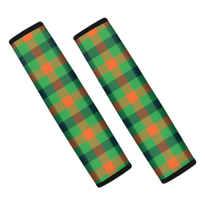 Saint Patrick's Day Buffalo Plaid Print Car Seat Belt Covers