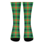 Saint Patrick's Day Buffalo Plaid Print Crew Socks