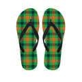 Saint Patrick's Day Buffalo Plaid Print Flip Flops
