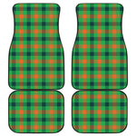 Saint Patrick's Day Buffalo Plaid Print Front and Back Car Floor Mats