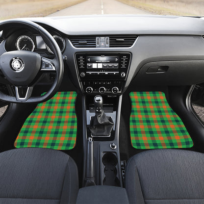 Saint Patrick's Day Buffalo Plaid Print Front and Back Car Floor Mats