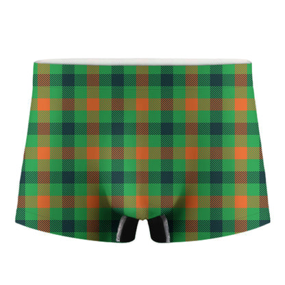 Saint Patrick's Day Buffalo Plaid Print Men's Boxer Briefs