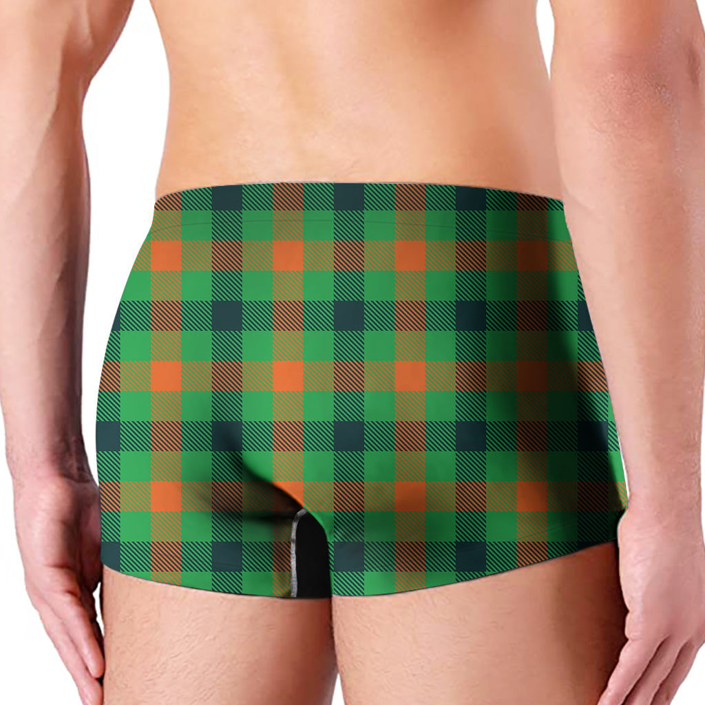 Saint Patrick's Day Buffalo Plaid Print Men's Boxer Briefs