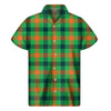 Saint Patrick's Day Buffalo Plaid Print Men's Short Sleeve Shirt