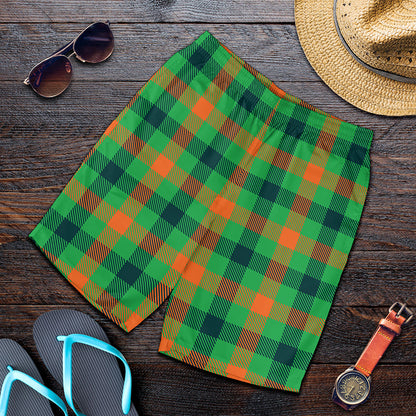 Saint Patrick's Day Buffalo Plaid Print Men's Shorts