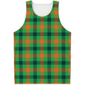 Saint Patrick's Day Buffalo Plaid Print Men's Tank Top