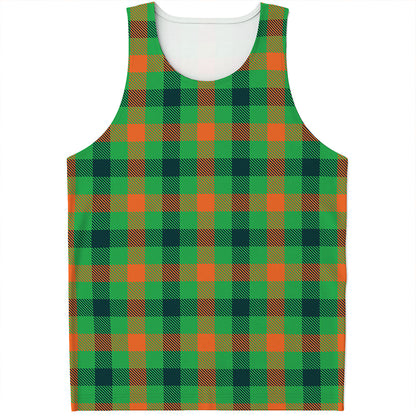 Saint Patrick's Day Buffalo Plaid Print Men's Tank Top
