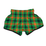 Saint Patrick's Day Buffalo Plaid Print Muay Thai Boxing Shorts