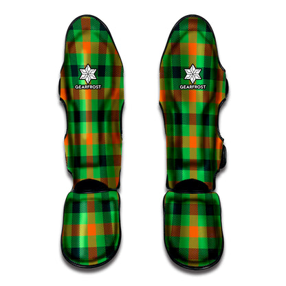 Saint Patrick's Day Buffalo Plaid Print Muay Thai Shin Guard