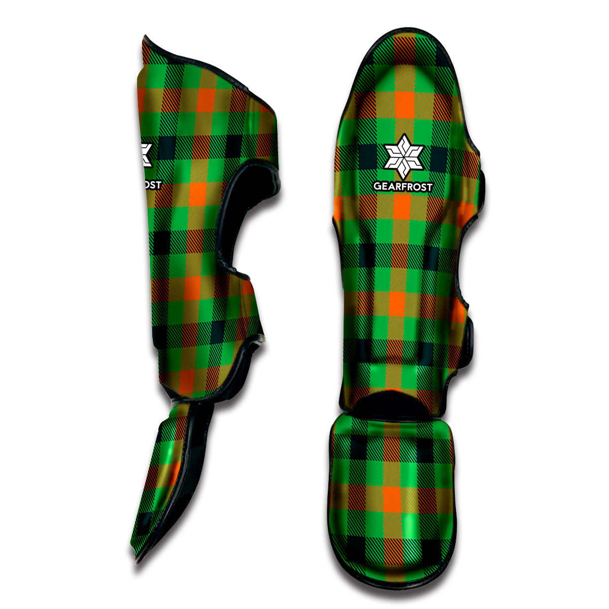 Saint Patrick's Day Buffalo Plaid Print Muay Thai Shin Guard