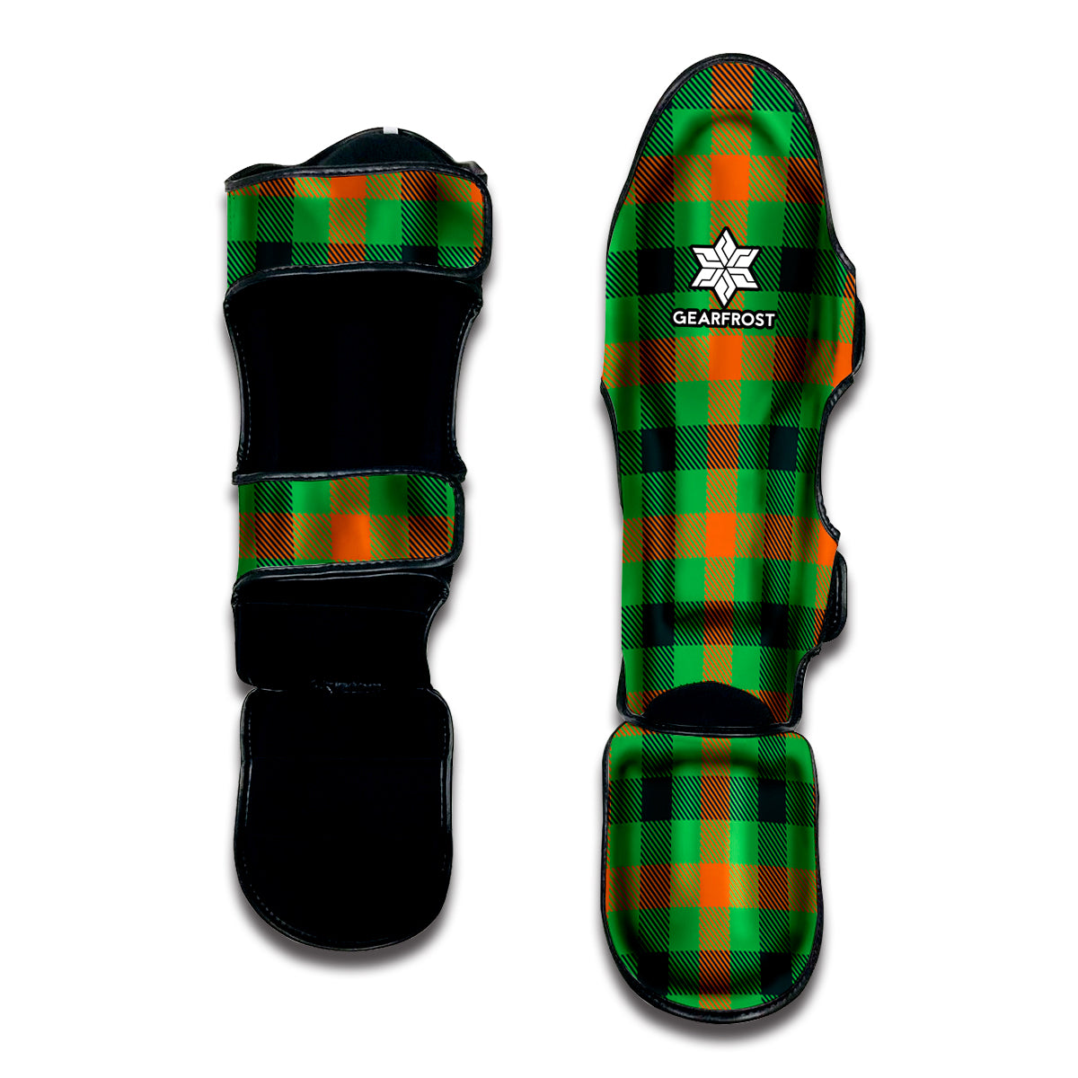 Saint Patrick's Day Buffalo Plaid Print Muay Thai Shin Guard