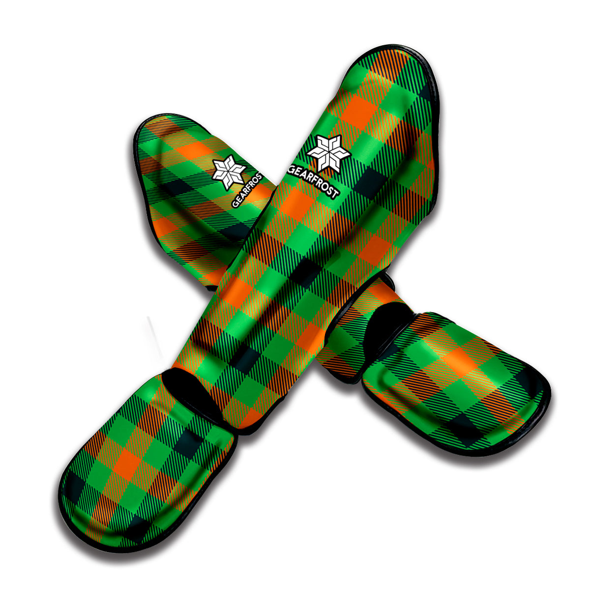 Saint Patrick's Day Buffalo Plaid Print Muay Thai Shin Guard