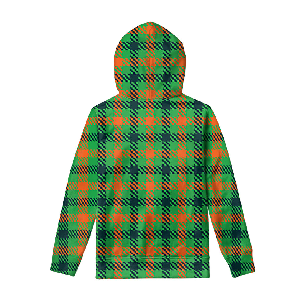 Saint Patrick's Day Buffalo Plaid Print Pullover Hoodie