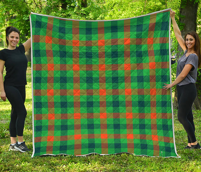 Saint Patrick's Day Buffalo Plaid Print Quilt