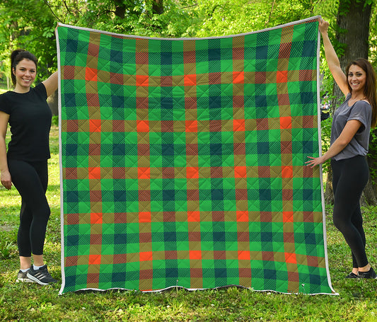 Saint Patrick's Day Buffalo Plaid Print Quilt
