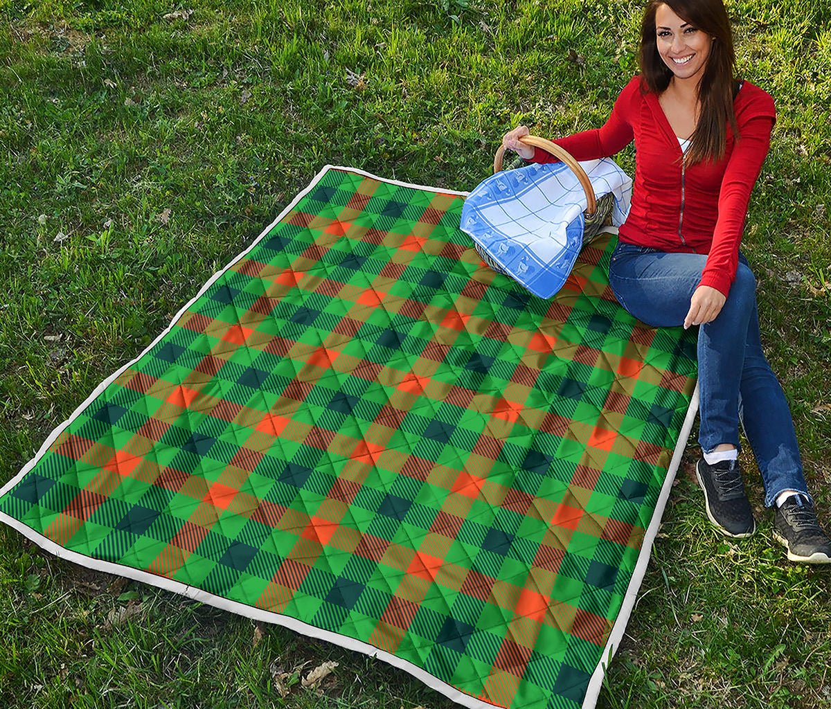 Saint Patrick's Day Buffalo Plaid Print Quilt