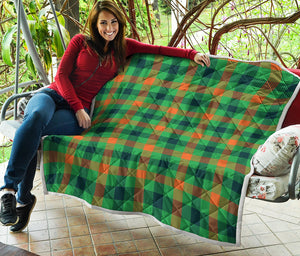 Saint Patrick's Day Buffalo Plaid Print Quilt