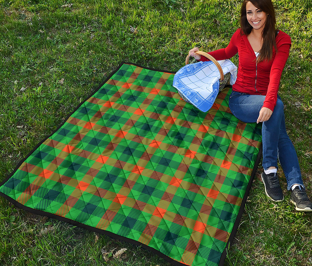 Saint Patrick's Day Buffalo Plaid Print Quilt