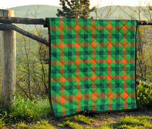 Saint Patrick's Day Buffalo Plaid Print Quilt