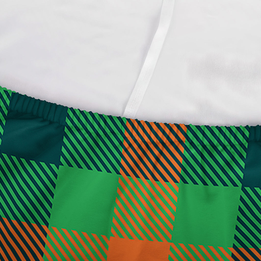 Saint Patrick's Day Buffalo Plaid Print Sofa Cover