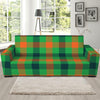 Saint Patrick's Day Buffalo Plaid Print Sofa Slipcover