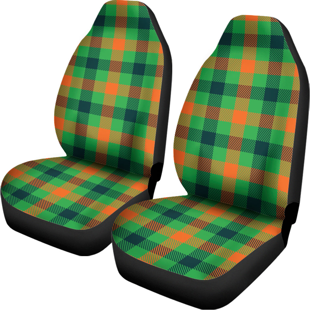 Saint Patrick's Day Buffalo Plaid Print Universal Fit Car Seat Covers