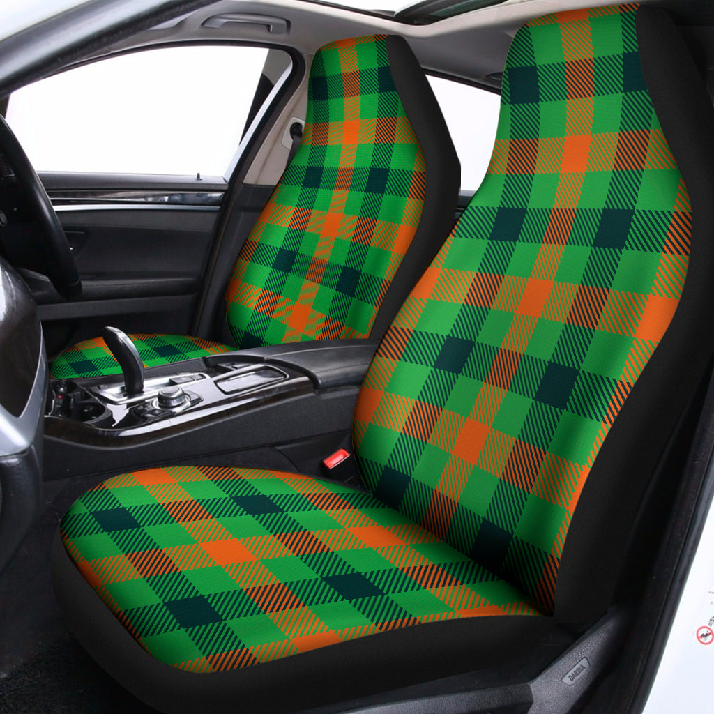 Saint Patrick's Day Buffalo Plaid Print Universal Fit Car Seat Covers