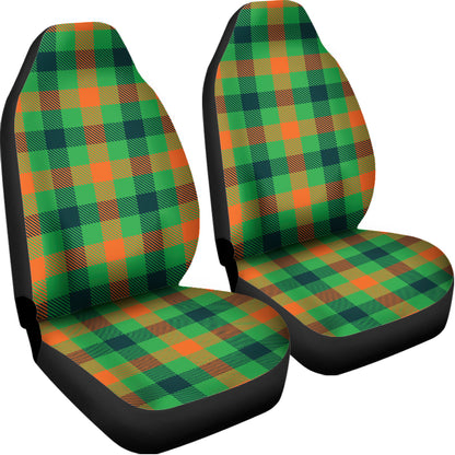 Saint Patrick's Day Buffalo Plaid Print Universal Fit Car Seat Covers