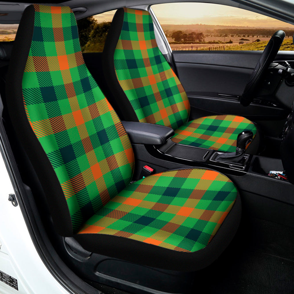 Saint Patrick's Day Buffalo Plaid Print Universal Fit Car Seat Covers